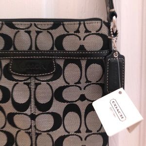 coach grey/gray cross body bag